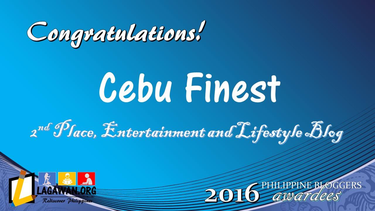 CebuFinest.com wins Philippine Bloggers Awards 2016 | Cebu Finest