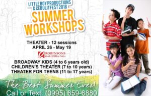 Summer Theater Workshops at Robinsons Galleria Cebu | Cebu Finest