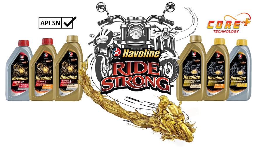 All Havoline Super 4T and SuperMatic 4T four-stroke motorcycle and scooter engine oils now come with the upgraded C.O.R.E.+ Technology, Caltex’s most advanced and best-performing formulation | CebuFinest