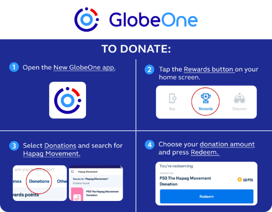 Hapag Movement Donate via GlobeOne App | CebuFinest