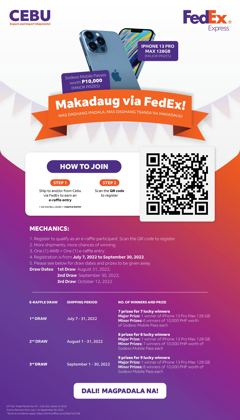 Makadaug via FedEx E-raffle promotional poster | CebuFinest