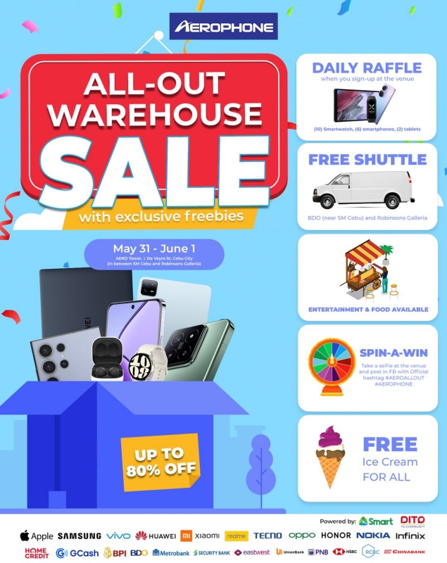 Don't miss out Aerophone's FIRST and LARGEST ALL-OUT warehouse sale ever! | CebuFinest