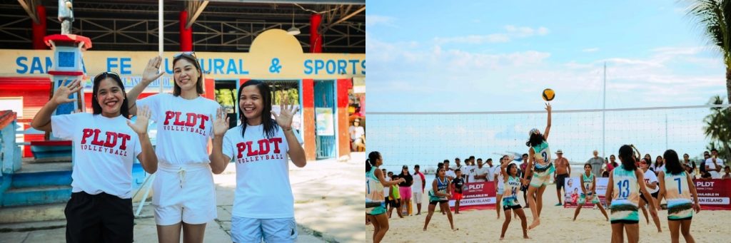 PLDT High Speed Hitters Shiela Kiseo, Mika Reyes, and Iza Viray graced PLDT Home’s Beach Volleyball Clinic in Bantayan Island | CebuFinest