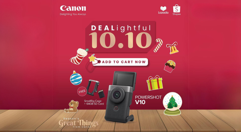 Canon Power Shot V10 Bundle opens DEALightful 10.10 Early Holiday Promo | CebuFinest